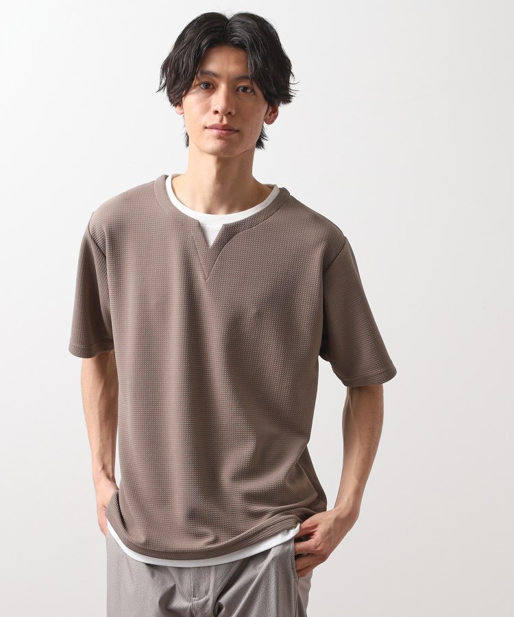 ザ ショップ ティーケー（メンズ）(THE SHOP TK(Men))のミニフクレキーネック半袖Tシャツ14
