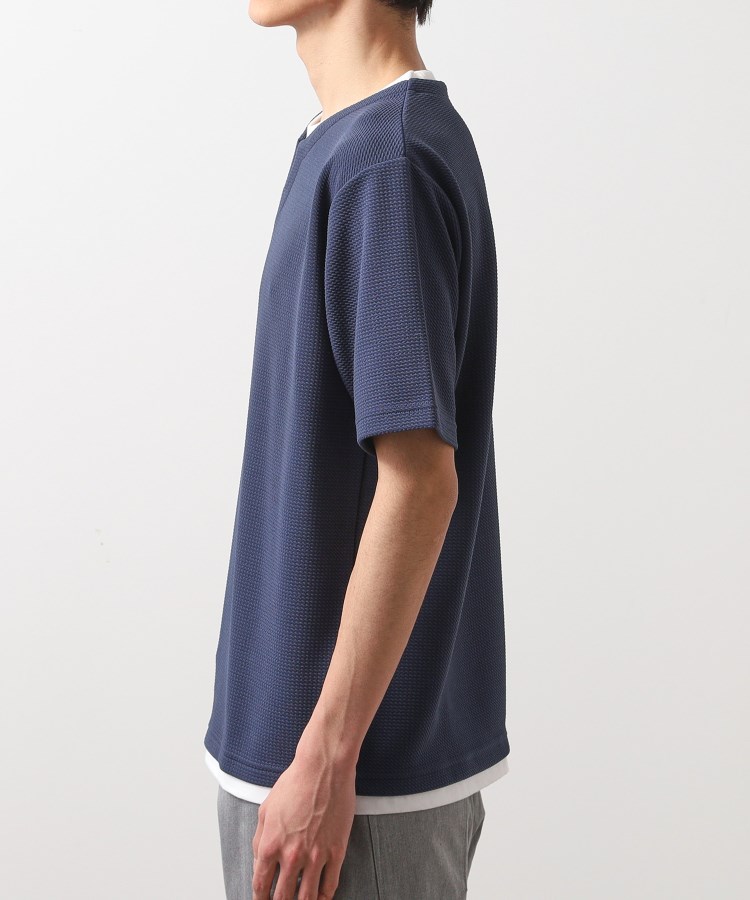ザ ショップ ティーケー（メンズ）(THE SHOP TK(Men))のミニフクレキーネック半袖Tシャツ31