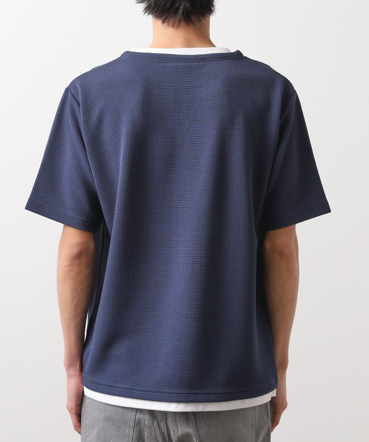 ザ ショップ ティーケー（メンズ）(THE SHOP TK(Men))のミニフクレキーネック半袖Tシャツ32