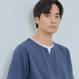 ザ ショップ ティーケー（メンズ）(THE SHOP TK(Men))のミニフクレキーネック半袖Tシャツ