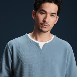 ザ ショップ ティーケー（メンズ）(THE SHOP TK(Men))のミニフクレキーネック半袖Tシャツ