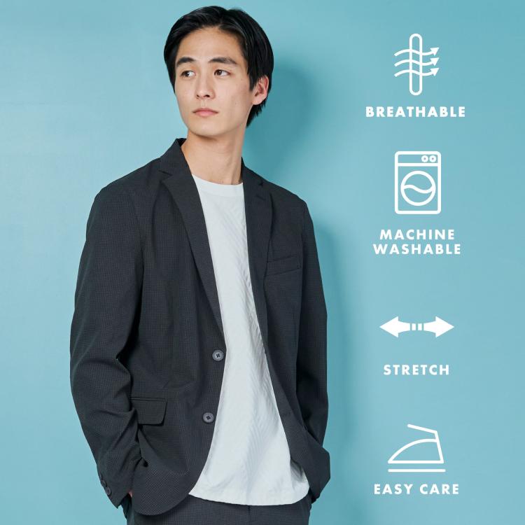 ザ ショップ ティーケー（メンズ）(THE SHOP TK(Men))のライトドッツジャケット【セットアップ可/洗濯機OK】 テーラードジャケット