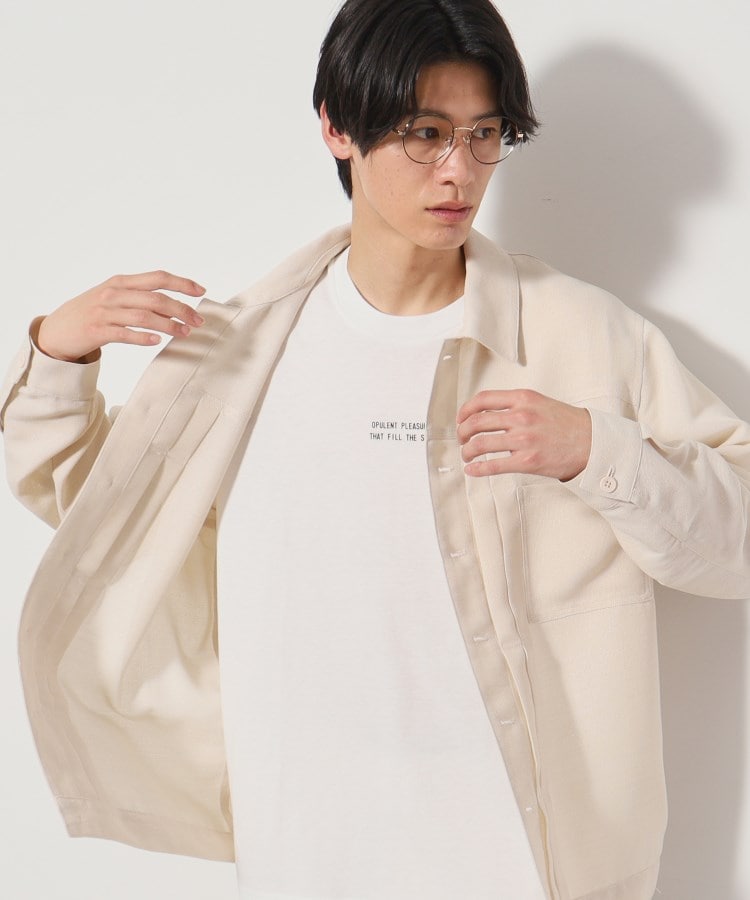 ザ ショップ ティーケー（メンズ）(THE SHOP TK(Men))のパナマメッシュトラッカージャケット セットアップ可 アイボリー(004)