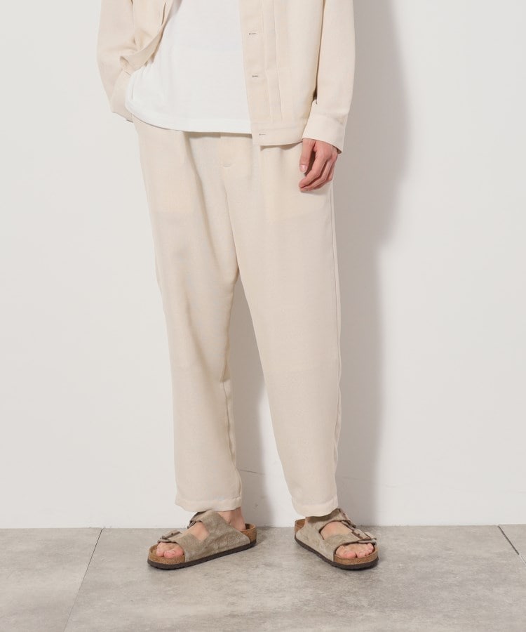 ザ ショップ ティーケー（メンズ）(THE SHOP TK(Men))のパナマメッシュパンツ セットアップ可 アイボリー(004)