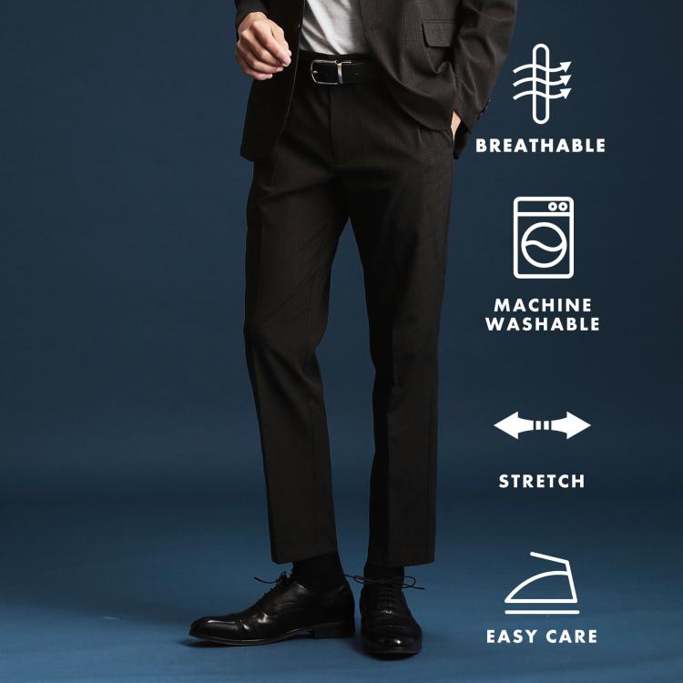 ザ ショップ ティーケー（メンズ）(THE SHOP TK(Men))のライトドッツスラックス【セットアップ可/洗濯機OK】 フルレングスパンツ