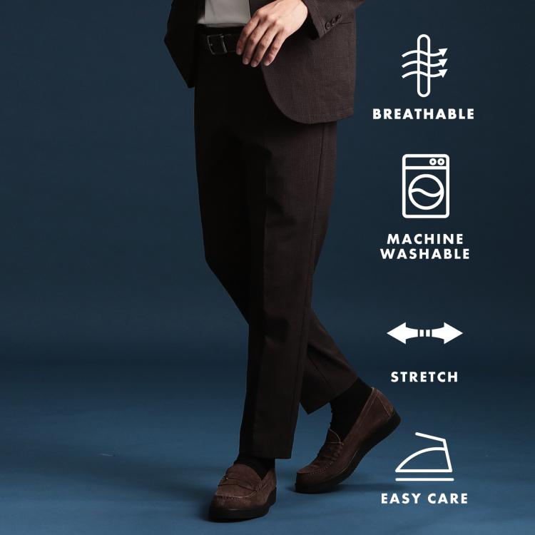 ザ ショップ ティーケー（メンズ）(THE SHOP TK(Men))のライトドッツスラックス【セットアップ可/洗濯機OK】 フルレングスパンツ