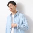 ザ ショップ ティーケー（メンズ）(THE SHOP TK(Men))のCAVEブロードシャツ【吸水速乾/イージーケア/アンチピリング/洗濯機OK】 サックスブルー(090)