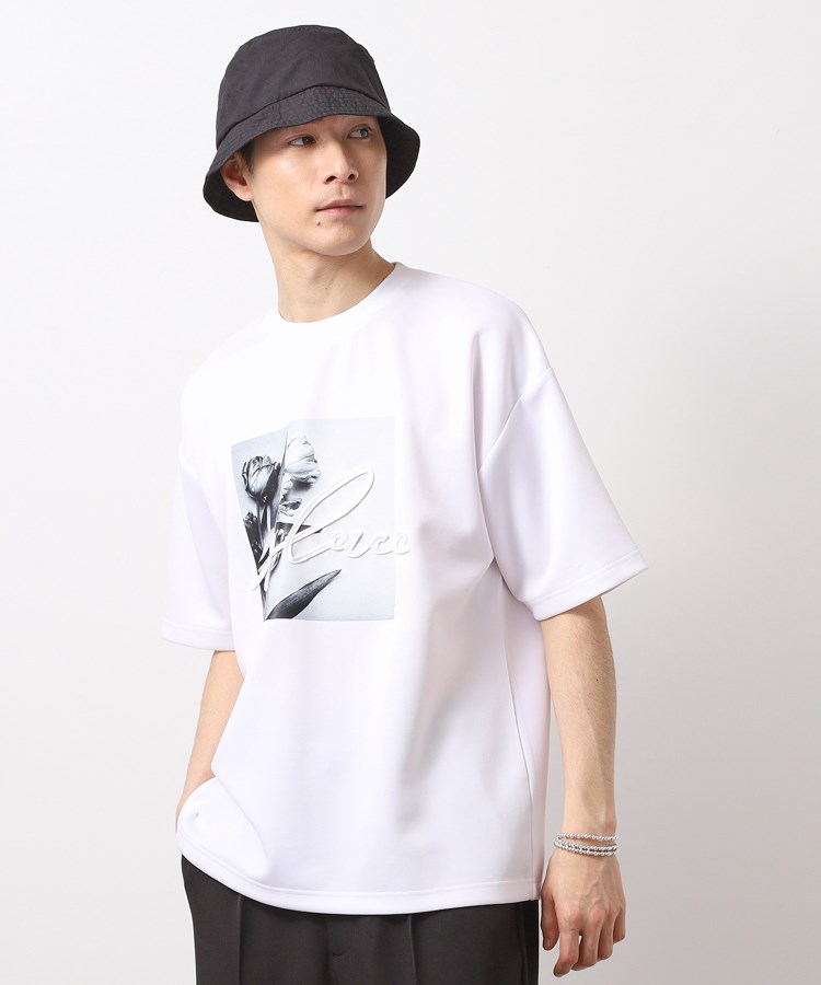 ザ ショップ ティーケー（メンズ）(THE SHOP TK(Men))のコード刺繍フォト半袖Tシャツ1