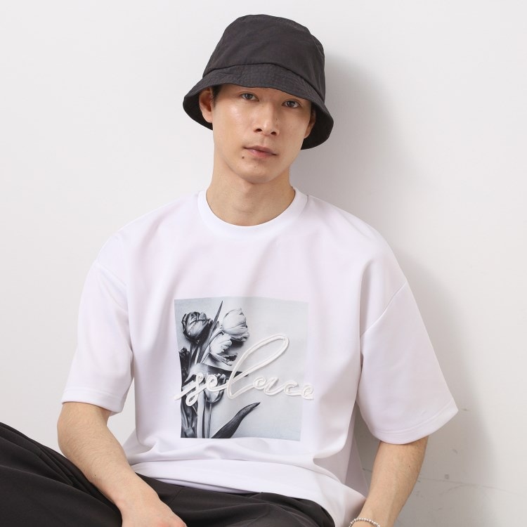 ザ ショップ ティーケー（メンズ）(THE SHOP TK(Men))のコード刺繍フォト半袖Tシャツ Ｔシャツ