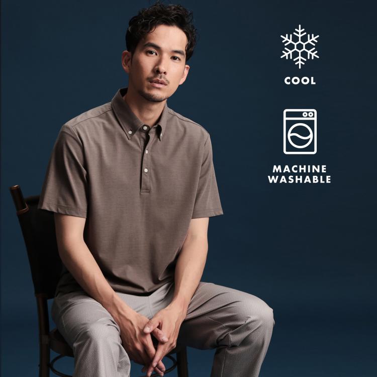 ザ ショップ ティーケー（メンズ）(THE SHOP TK(Men))のアイスカノコポロシャツ 接触冷感/ビジネス対応 ポロシャツ