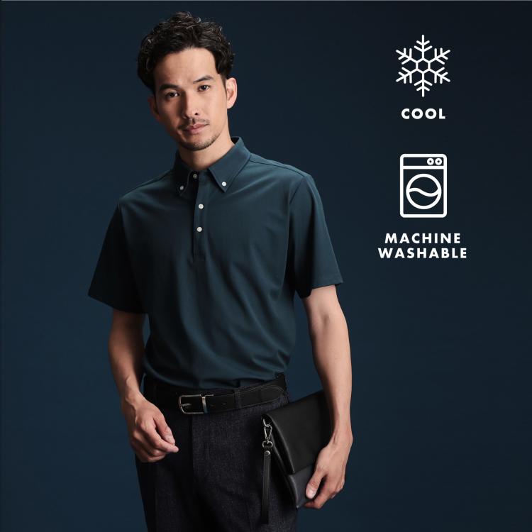 ザ ショップ ティーケー（メンズ）(THE SHOP TK(Men))のアイスカノコポロシャツ 接触冷感/ビジネス対応 ポロシャツ
