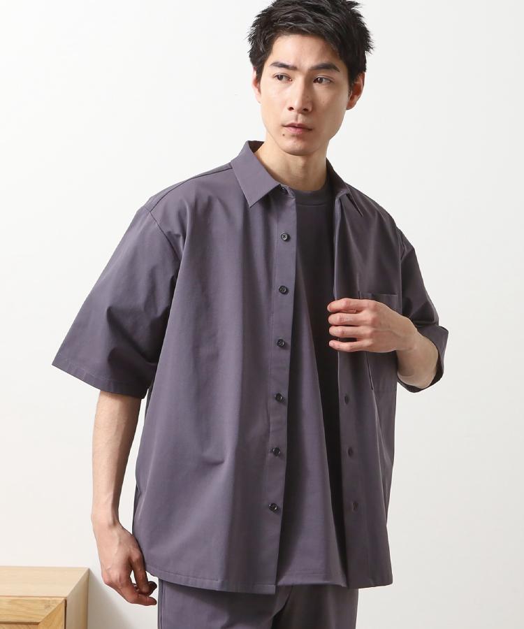 ザ ショップ ティーケー（メンズ）(THE SHOP TK(Men))の【Begin6月号掲載】パーフェクテックツイル5分袖シャツ【セットアップ可/吸水速乾/UVカット/アンチピリング】4