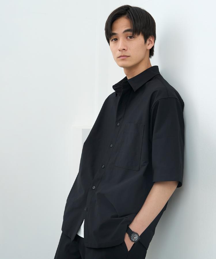 ザ ショップ ティーケー（メンズ）(THE SHOP TK(Men))の【Begin6月号掲載】パーフェクテックツイル5分袖シャツ【セットアップ可/吸水速乾/UVカット/アンチピリング】1