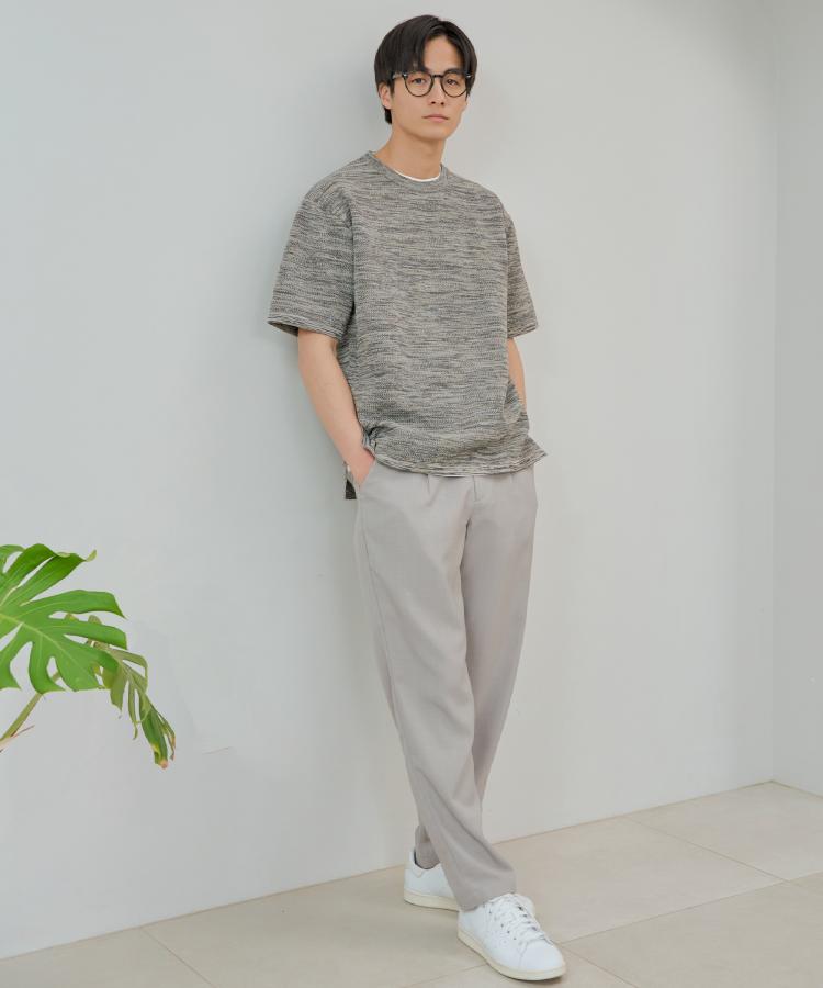 ザ ショップ ティーケー（メンズ）(THE SHOP TK(Men))のドライタッチ半袖ニットTシャツ　【洗濯機ＯＫ】2