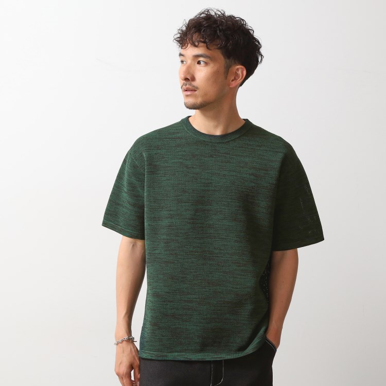 ザ ショップ ティーケー（メンズ）(THE SHOP TK(Men))のドライタッチ半袖ニットTシャツ　【洗濯機ＯＫ】 ニット/セーター