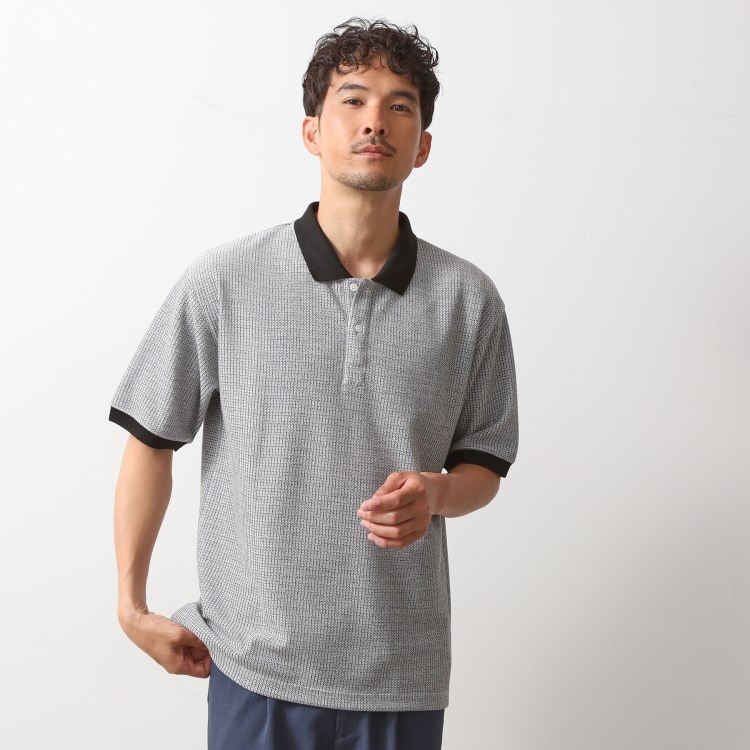 ザ ショップ ティーケー（メンズ）(THE SHOP TK(Men))のジャカードポロシャツ ポロシャツ