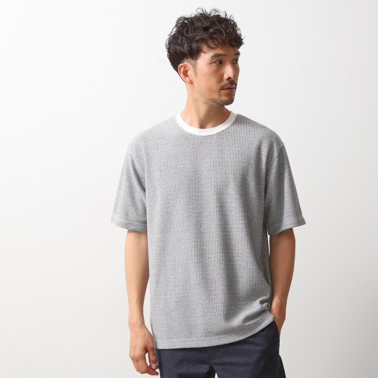 ザ ショップ ティーケー（メンズ）(THE SHOP TK(Men))のカットジャカード半袖Tシャツ カットソー