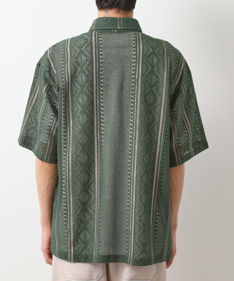ザ ショップ ティーケー（メンズ）(THE SHOP TK(Men))のクラフトレースアンサンブルシャツ【半袖Tシャツセットアイテム/オーバーサイズ/洗濯機OK】12