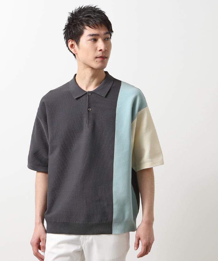 パネルニットポロシャツ（ポロシャツ） | THE SHOP TK(Men)（ザ