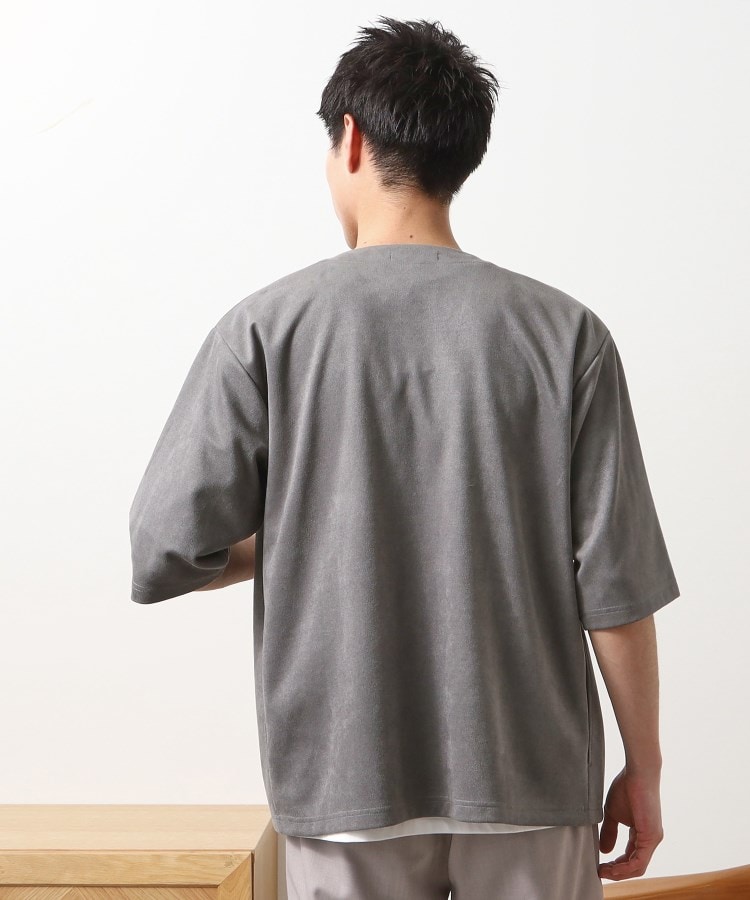ザ ショップ ティーケー（メンズ）(THE SHOP TK(Men))のフェイクスウェードアンサンブルカーディガン【五分袖カーディガン＋半袖Tシャツセットアイテム】6