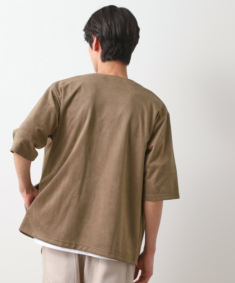 ザ ショップ ティーケー（メンズ）(THE SHOP TK(Men))のフェイクスウェードアンサンブルカーディガン【五分袖カーディガン＋半袖Tシャツセットアイテム】11