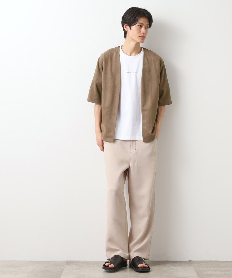 ザ ショップ ティーケー（メンズ）(THE SHOP TK(Men))のフェイクスウェードアンサンブルカーディガン【五分袖カーディガン＋半袖Tシャツセットアイテム】12