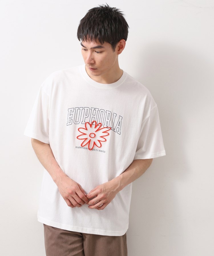 ザ ショップ ティーケー（メンズ）(THE SHOP TK(Men))の刺繍ロゴ半袖Ｔシャツ　【洗濯機OK/ユニセックス】6
