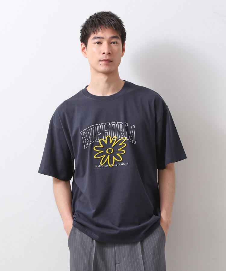 ザ ショップ ティーケー（メンズ）(THE SHOP TK(Men))の刺繍ロゴ半袖Ｔシャツ　【洗濯機OK/ユニセックス】9
