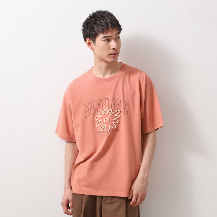 ザ ショップ ティーケー（メンズ）(THE SHOP TK(Men))の刺繍ロゴ半袖Ｔシャツ　【洗濯機OK/ユニセックス】 Ｔシャツ
