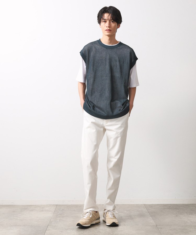 ザ ショップ ティーケー（メンズ）(THE SHOP TK(Men))のメッシュニットアンサンブルベスト　【半袖Tシャツセットアイテム/洗濯機OK】11