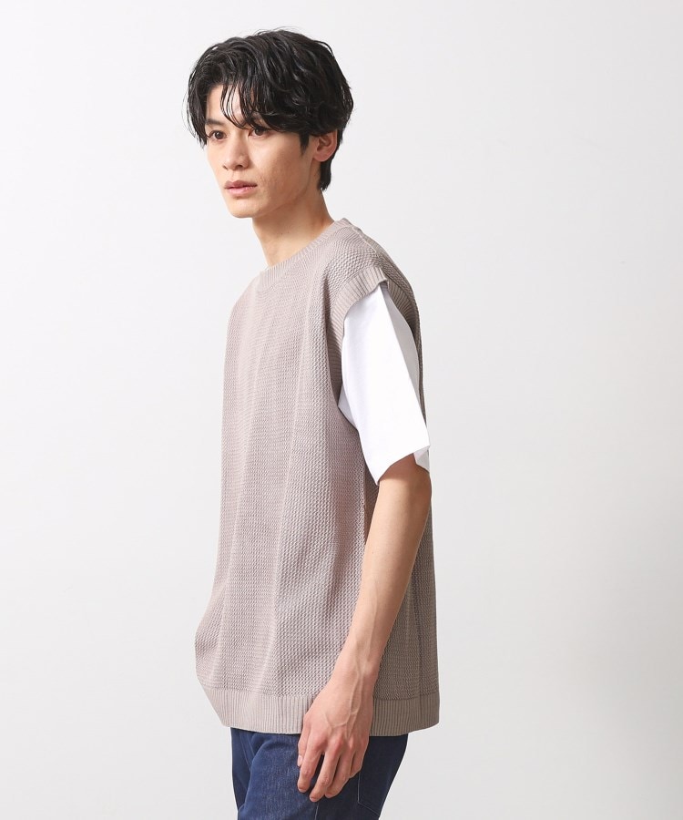ザ ショップ ティーケー（メンズ）(THE SHOP TK(Men))のメッシュニットアンサンブルベスト　【半袖Tシャツセットアイテム/洗濯機OK】13