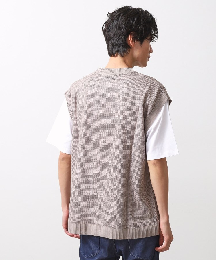 ザ ショップ ティーケー（メンズ）(THE SHOP TK(Men))のメッシュニットアンサンブルベスト　【半袖Tシャツセットアイテム/洗濯機OK】14