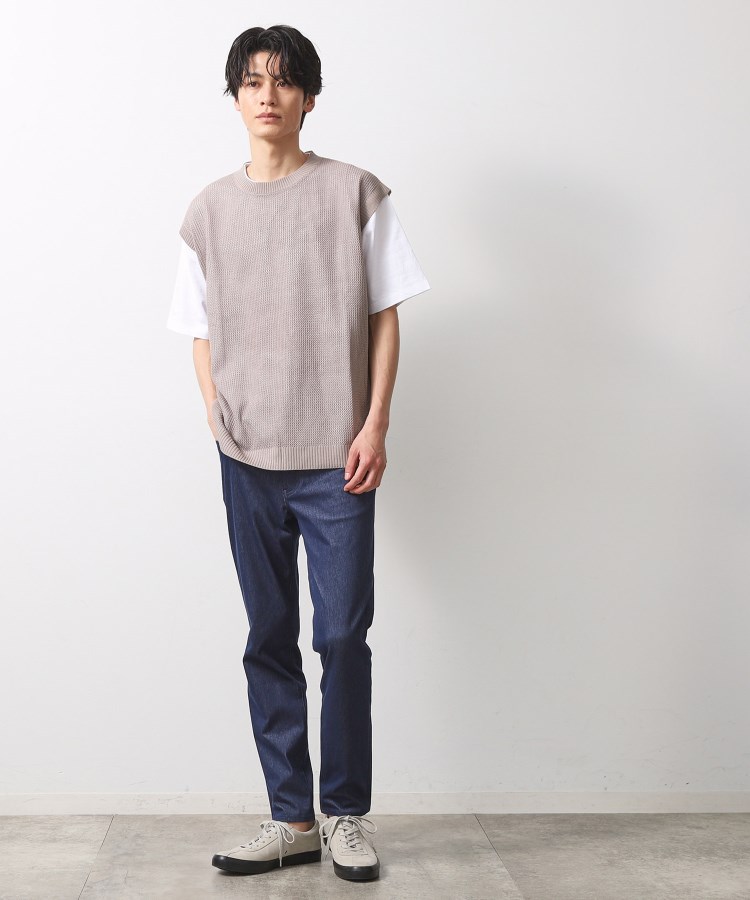 ザ ショップ ティーケー（メンズ）(THE SHOP TK(Men))のメッシュニットアンサンブルベスト　【半袖Tシャツセットアイテム/洗濯機OK】15