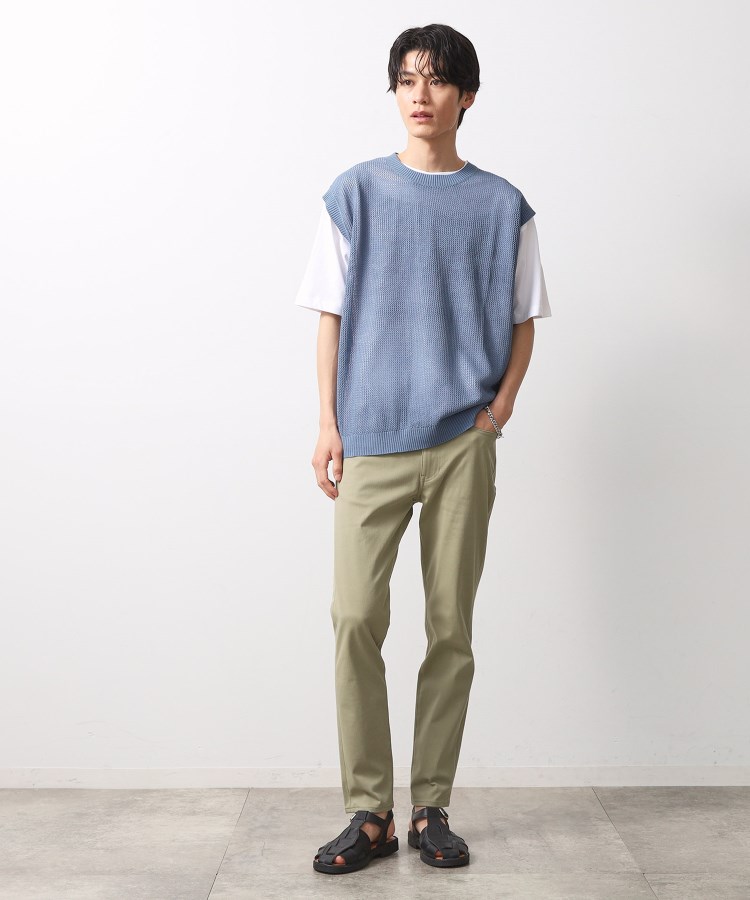 ザ ショップ ティーケー（メンズ）(THE SHOP TK(Men))のメッシュニットアンサンブルベスト　【半袖Tシャツセットアイテム/洗濯機OK】19