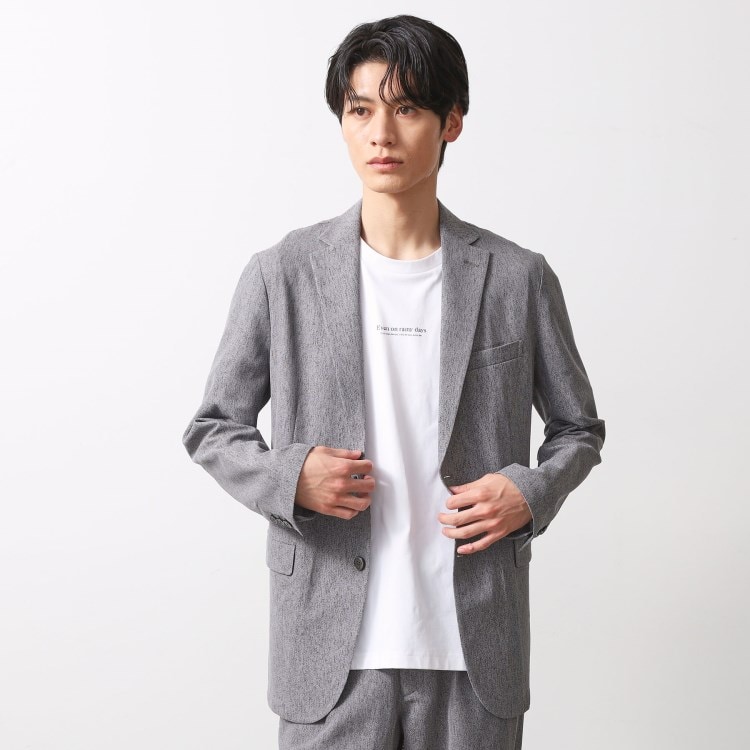 ザ ショップ ティーケー（メンズ）(THE SHOP TK(Men))のシャリルジャージジャケット　洗濯機OK/吸水速乾/イージーケア/セットアップ可 テーラードジャケット