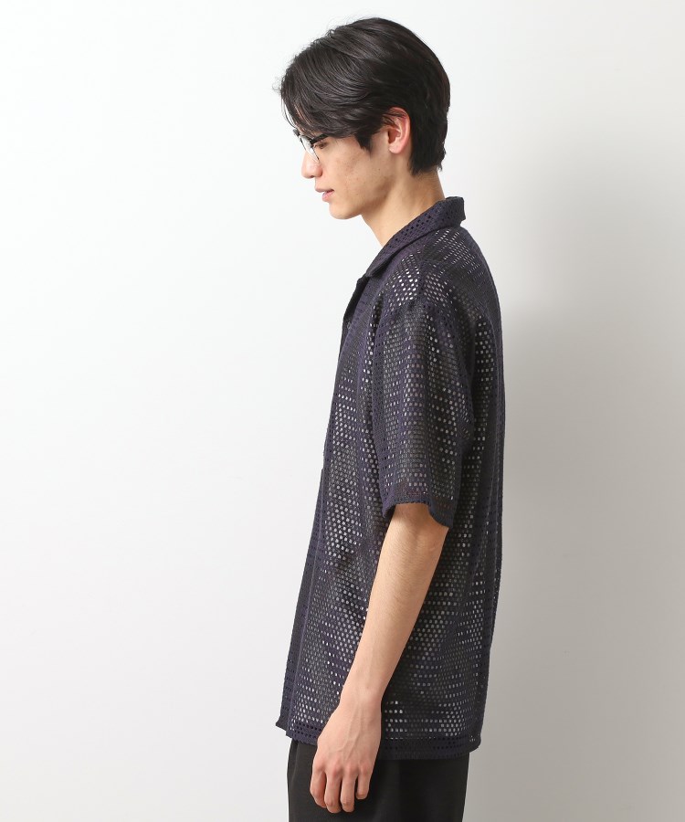 ザ ショップ ティーケー（メンズ）(THE SHOP TK(Men))のダイヤ柄プリント半袖シャツ【洗濯機OK/オーバーサイズ】1