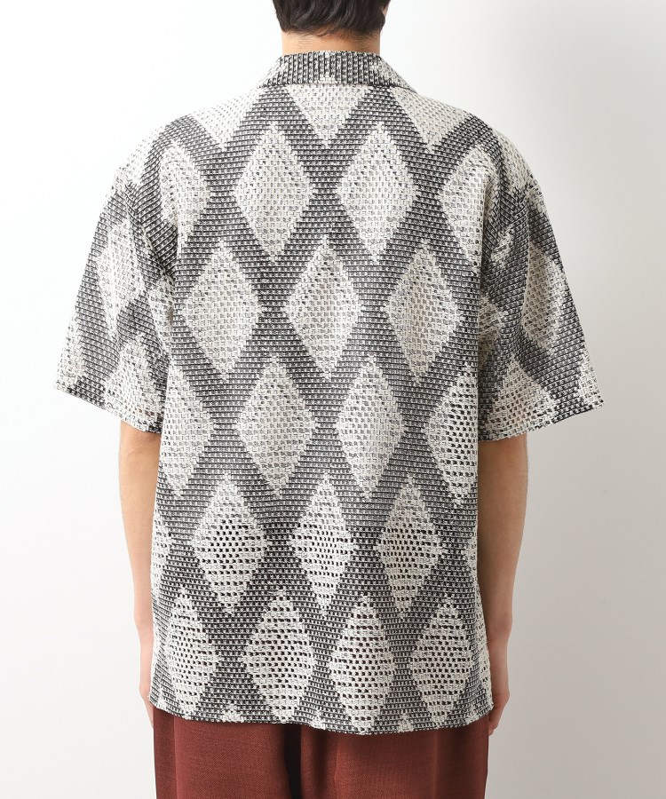 ザ ショップ ティーケー（メンズ）(THE SHOP TK(Men))のダイヤ柄プリント半袖シャツ【洗濯機OK/オーバーサイズ】11