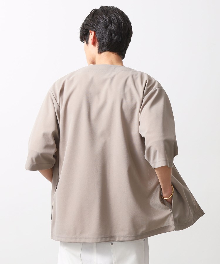 ザ ショップ ティーケー（メンズ）(THE SHOP TK(Men))の梨地アンサンブルカーディガン　五分袖カーディガン＋半袖Tシャツセット/マシンウォッシャブル14