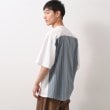 ザ ショップ ティーケー（メンズ）(THE SHOP TK(Men))のエシカルブロード切替Tシャツ オフホワイト(303)