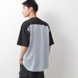 ザ ショップ ティーケー（メンズ）(THE SHOP TK(Men))のエシカルブロード切替Tシャツ ブラック(319)