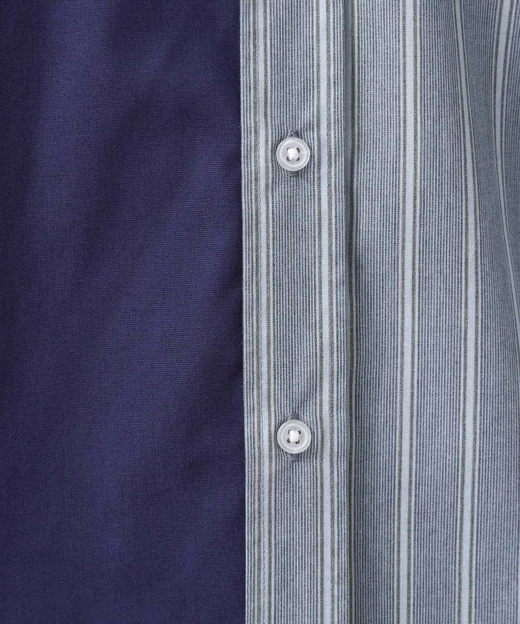 ザ ショップ ティーケー（メンズ）(THE SHOP TK(Men))のブロードパネルストライプ半袖シャツ 洗濯機OK／サスティナブル素材8