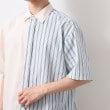 ザ ショップ ティーケー（メンズ）(THE SHOP TK(Men))のブロードパネルストライプ半袖シャツ 洗濯機OK／サスティナブル素材13