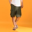 ザ ショップ ティーケー（メンズ）(THE SHOP TK(Men))のmizugiwa水陸両用カーゴショートパンツ 【接触冷感/UVカット/吸水速乾/洗濯機OK】 カーキ(029)