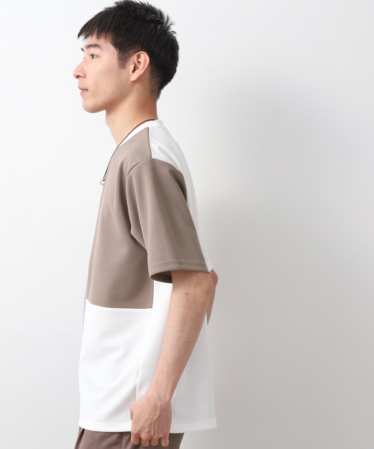 ザ ショップ ティーケー（メンズ）(THE SHOP TK(Men))のツイルブロッキング半袖Tシャツ9