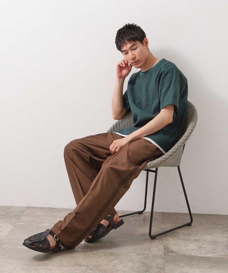 ザ ショップ ティーケー（メンズ）(THE SHOP TK(Men))のランダムワッフル半袖Tシャツ 【洗濯機ＯＫ】6
