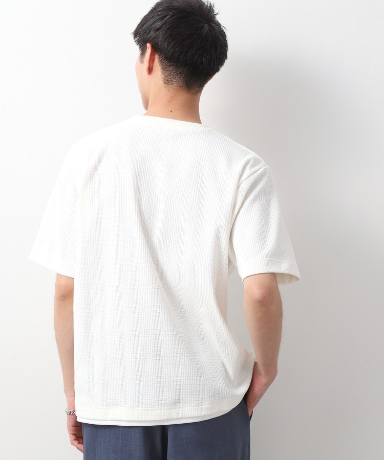 ザ ショップ ティーケー（メンズ）(THE SHOP TK(Men))のランダムワッフル半袖Tシャツ 【洗濯機ＯＫ】10