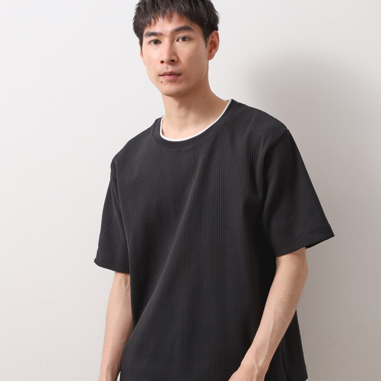ザ ショップ ティーケー（メンズ）(THE SHOP TK(Men))のランダムワッフル半袖Tシャツ 【洗濯機ＯＫ】 Ｔシャツ