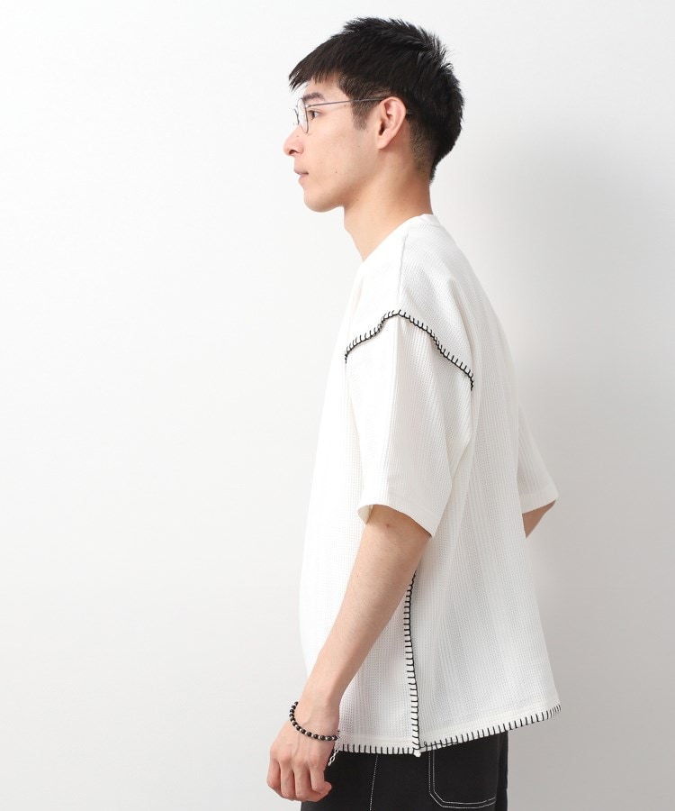 ザ ショップ ティーケー（メンズ）(THE SHOP TK(Men))のステッチ刺繍半袖Tシャツ ビックシルエット1