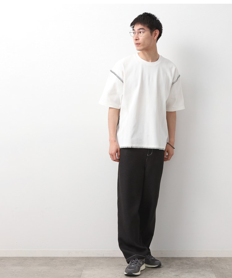 ザ ショップ ティーケー（メンズ）(THE SHOP TK(Men))のステッチ刺繍半袖Tシャツ ビックシルエット3