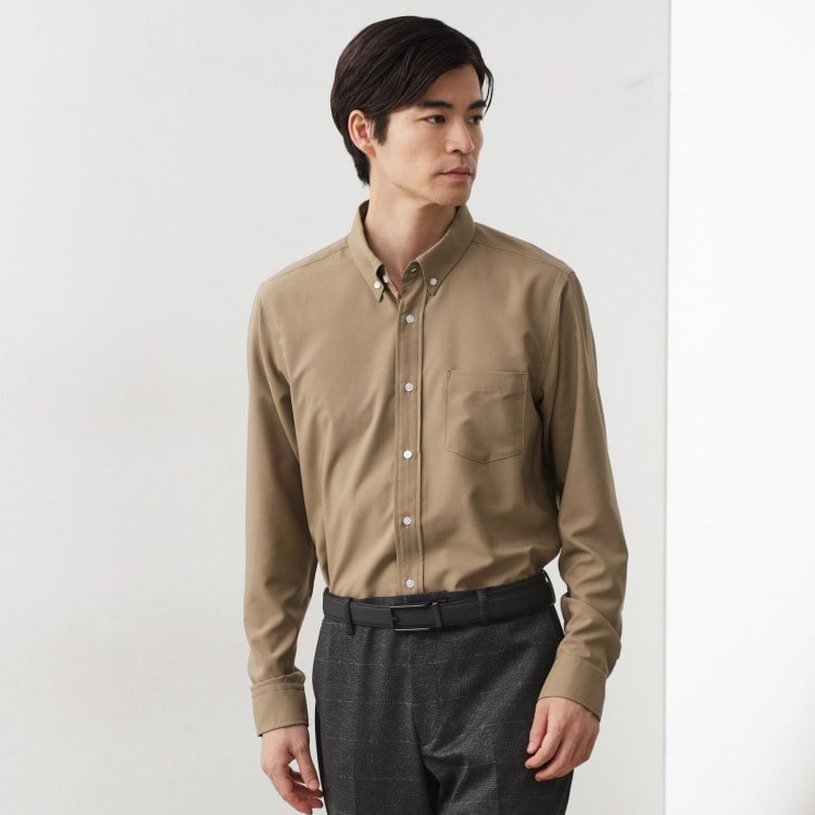 ザ ショップ ティーケー（メンズ）(THE SHOP TK(Men))のクールファイバー長袖シャツ 【接触冷感/吸水速乾/UVカット/軽量/イージーケア】 カジュアルシャツ